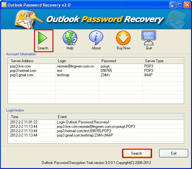 Serial Para Outlook Password Recovery Masters