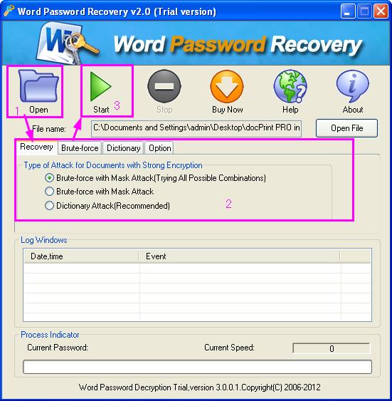 take three steps to break Word password