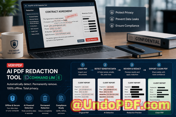 Sharing documents externally without redaction exposes sensitive data Smart Redact Server ensures all confidential info Sharing documents externally without redaction exposes sensitive data Smart Redact Server ensures all confidential info